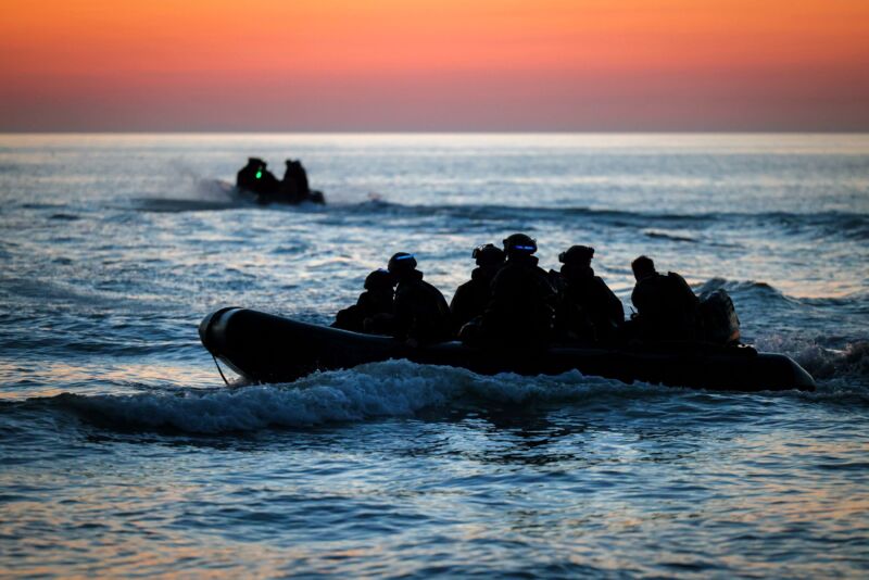 Royal Marines at sea