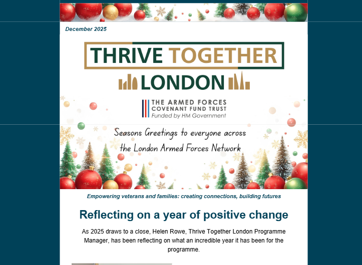Screenshot of the December newsletter
