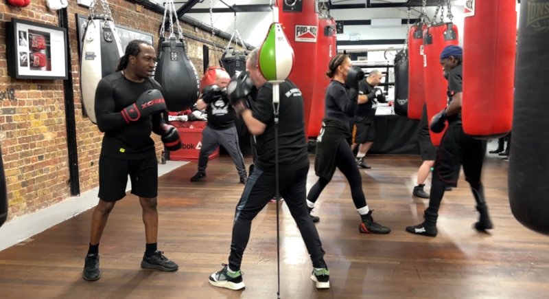 Boxing session at The Fighting Chance